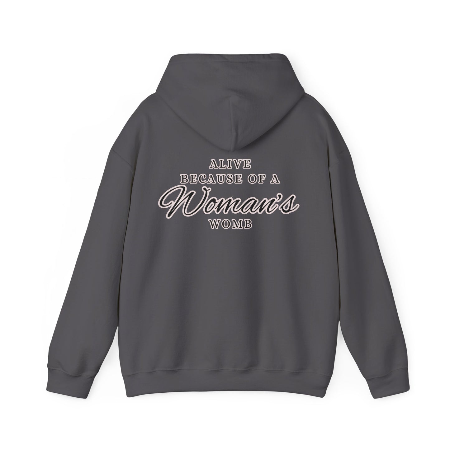 ALIVE BECAUSE of a WOMAN Hooded Sweatshirt