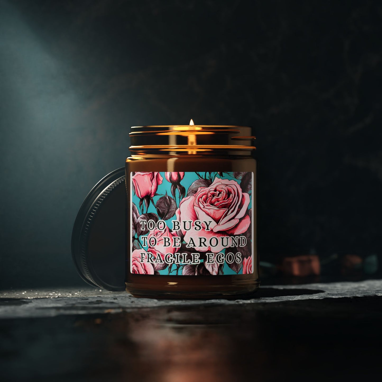 FRAGILE EGOS Candle (Multi-Size, Amber Jar)