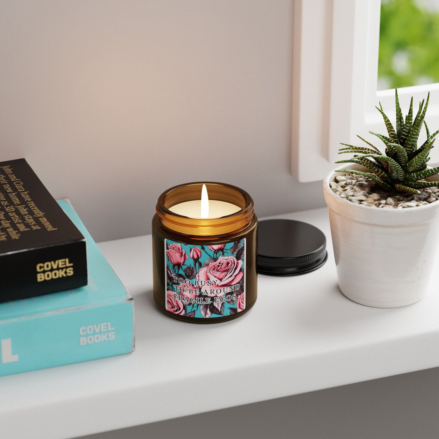 FRAGILE EGOS Candle (Multi-Size, Amber Jar)