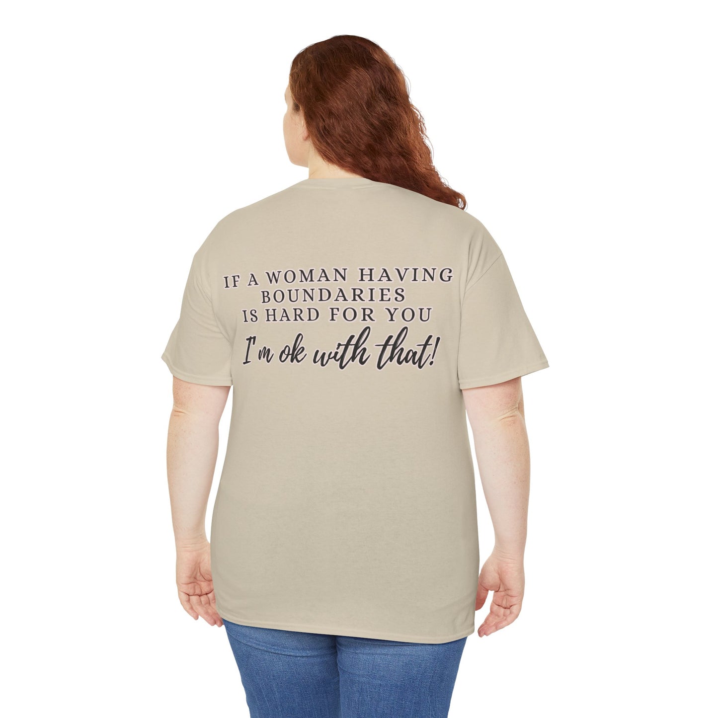 IF A WOMAN HAVING BOUNDARIES Unisex Cotton Tee