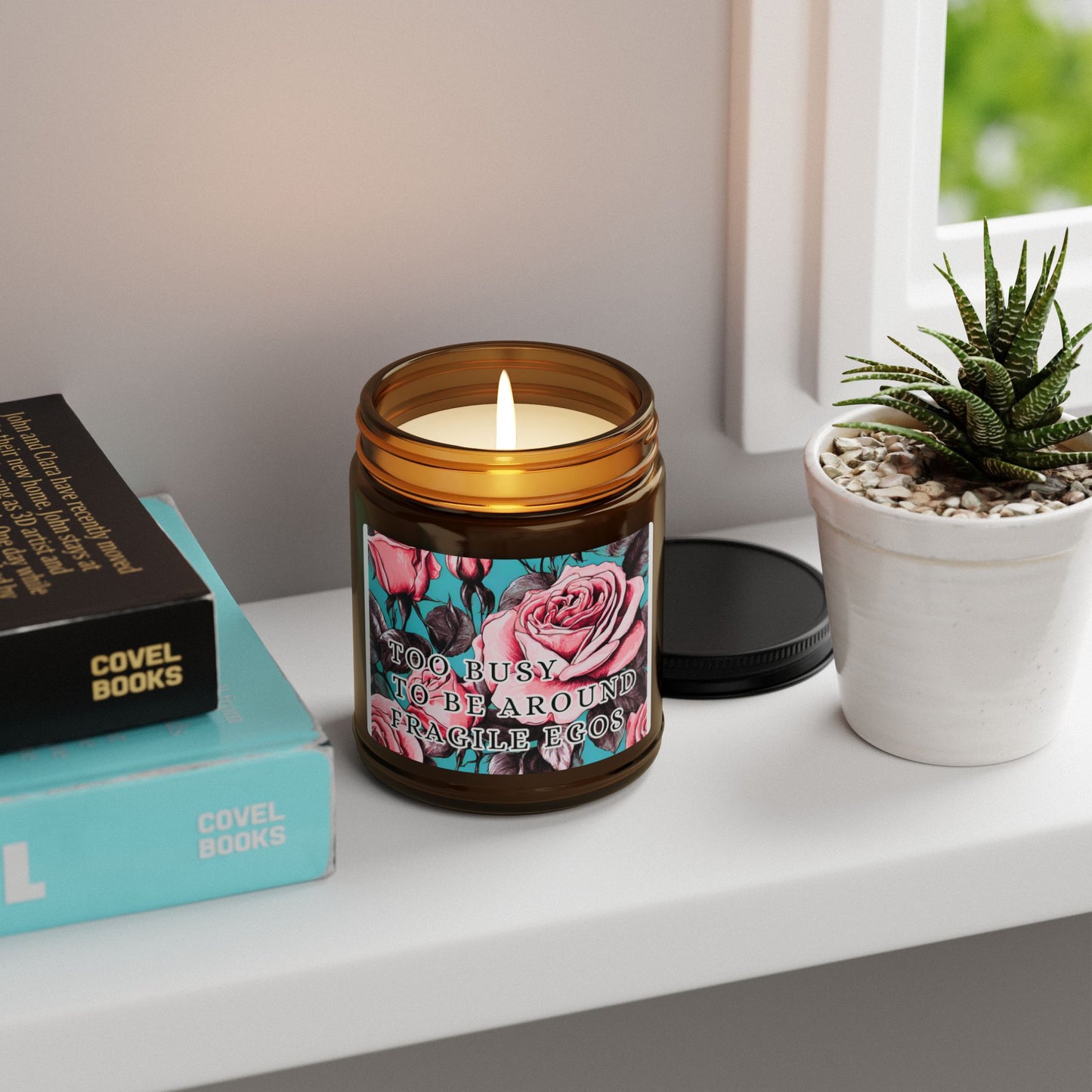 FRAGILE EGOS Candle (Multi-Size, Amber Jar)