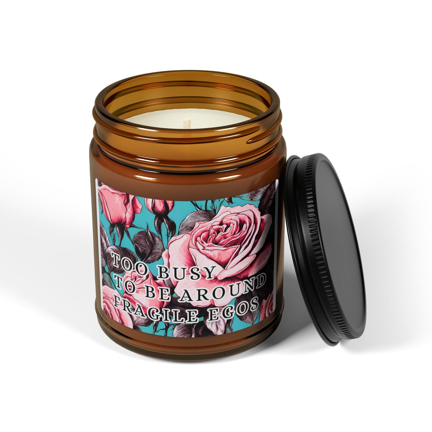 FRAGILE EGOS Candle (Multi-Size, Amber Jar)