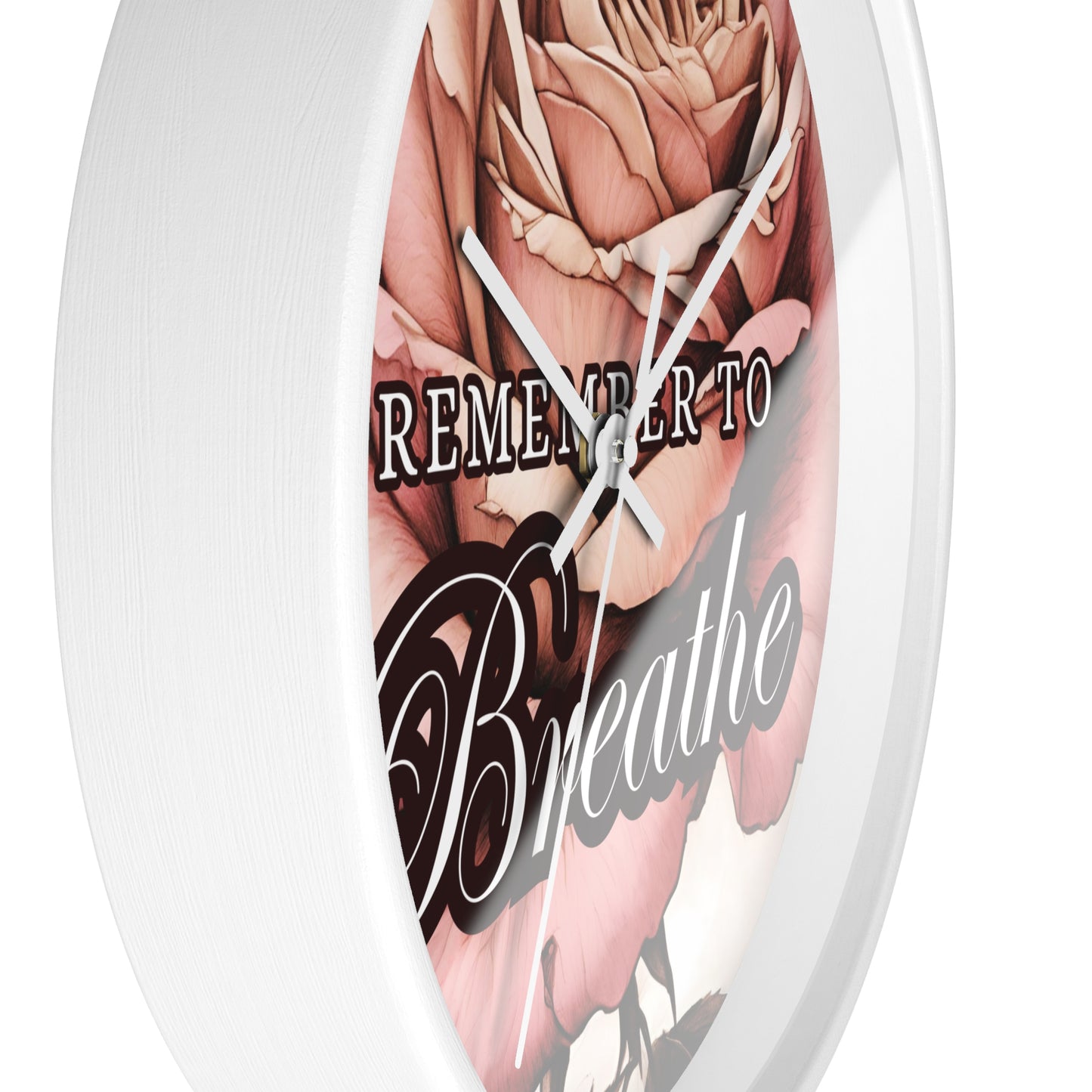 Beautiful REMEMBER TO BREATHE Wall Clock