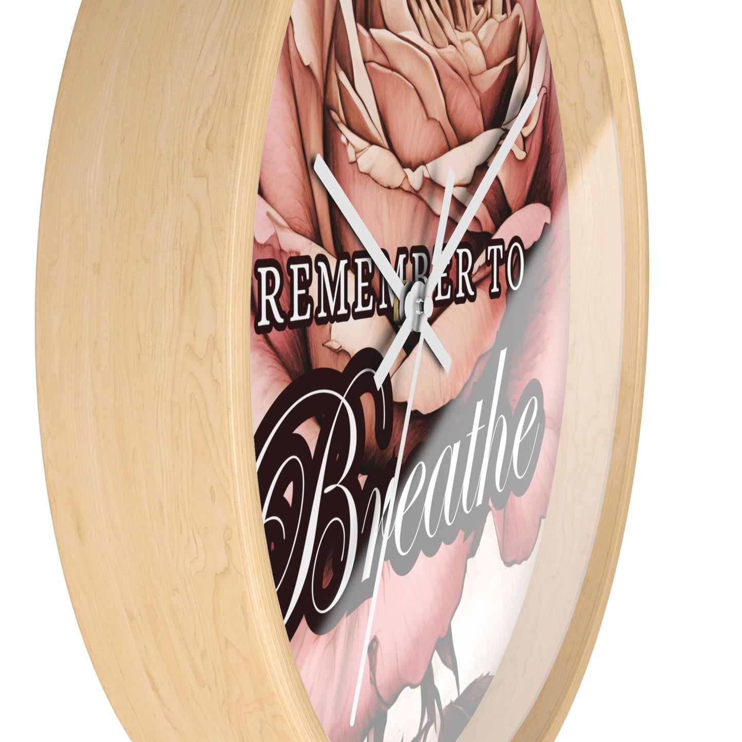 Beautiful REMEMBER TO BREATHE Wall Clock