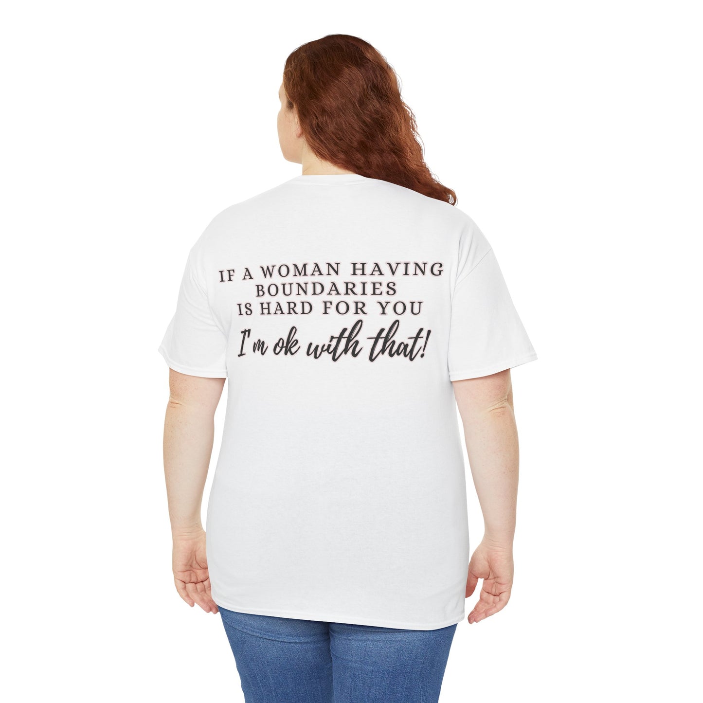 IF A WOMAN HAVING BOUNDARIES Unisex Cotton Tee